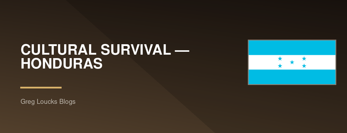 🇭🇳 CULTURAL SURVIVAL — HONDURAS